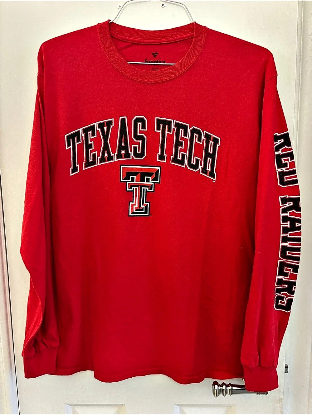Fanatics Texas Tech Red Raiders Red Badging Long Sleeve T-Shirt Long Sleeve